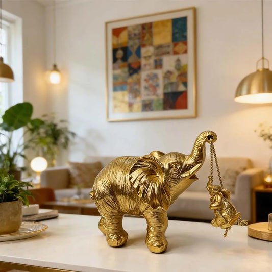 Golden Elephant Ornament