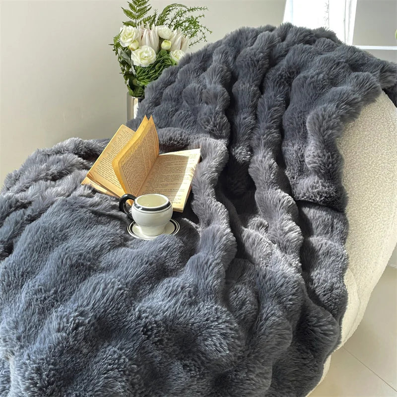 Faux Fur Throw Blanket