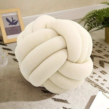 Handmade Knot Pillow – Art Deco Striped Cushion