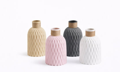 Rope Textured Decorative Vase – Nordic Style