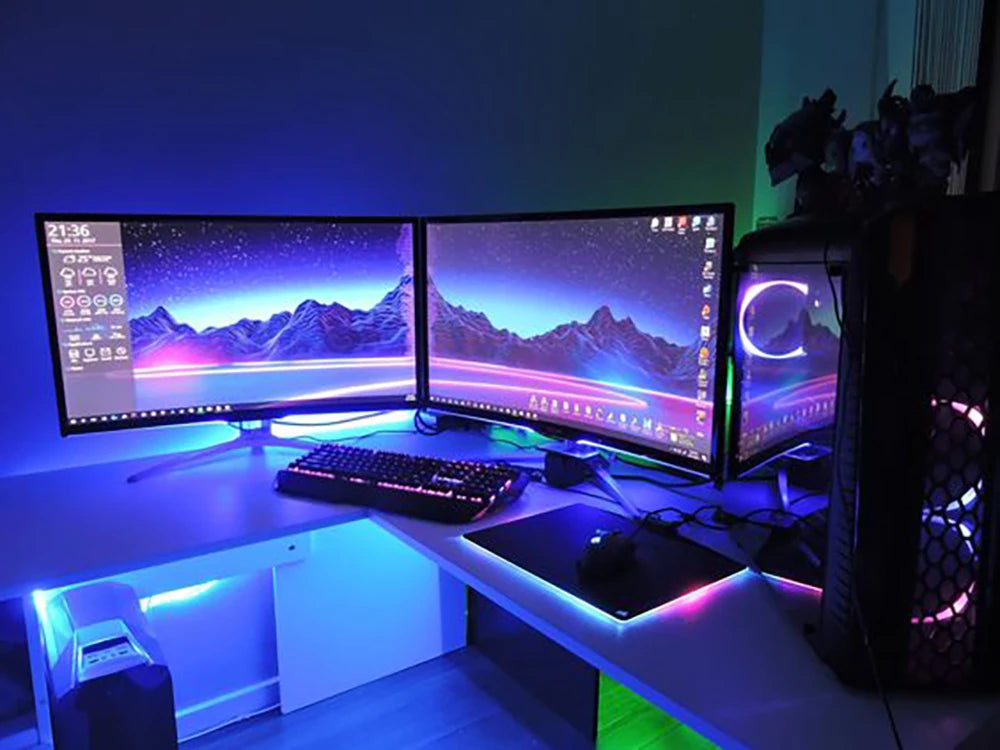 Bluetooth + USB RGB LED Strip Light – Easy, Flexible Mood Lighting for Your Bedroom & Setup