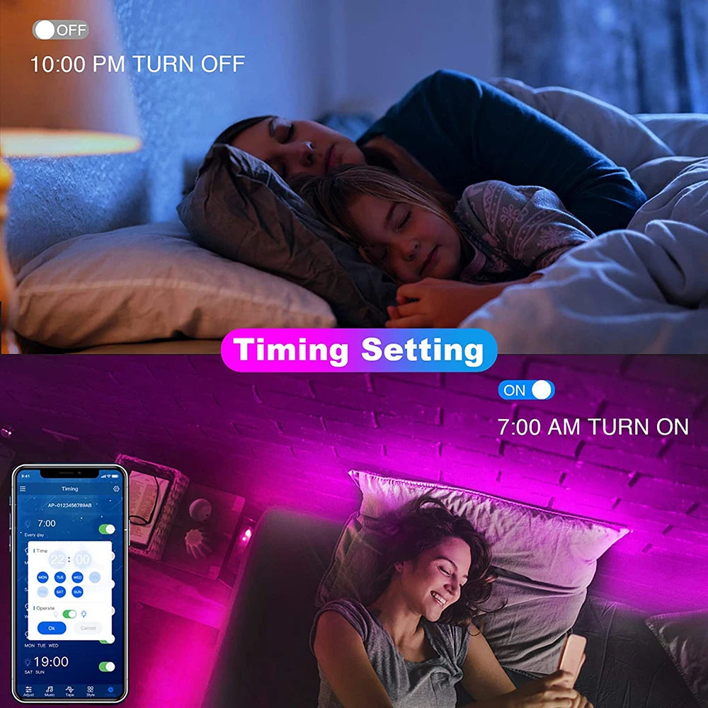 Bluetooth + USB RGB LED Strip Light – Easy, Flexible Mood Lighting for Your Bedroom & Setup