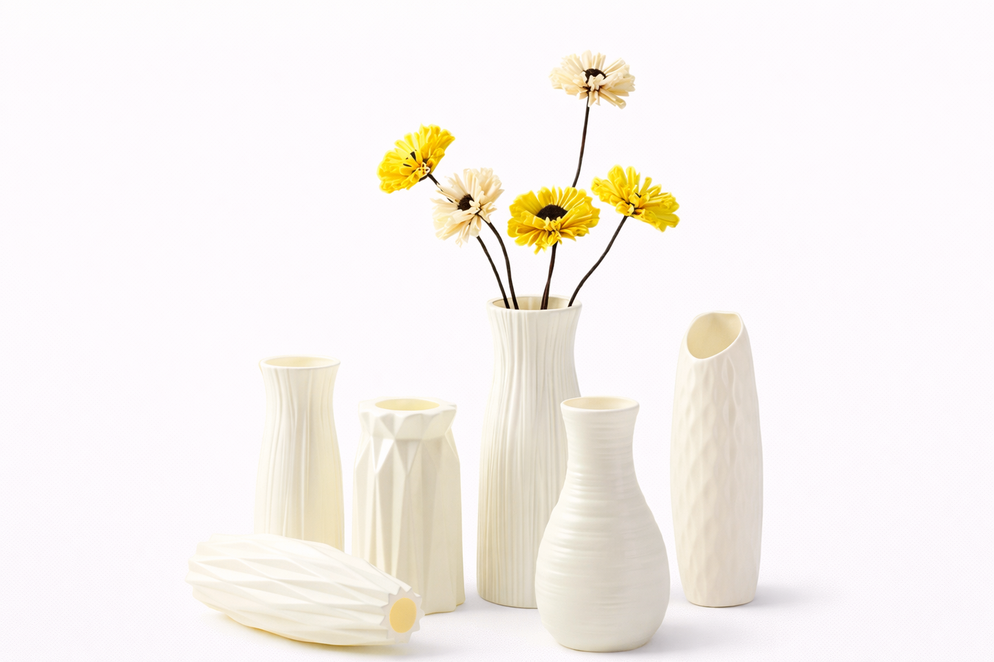 Nordic Minimalist Plastic Vase – Modern Décor