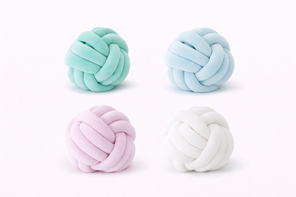 Handmade Knot Ball Pillow – Soft Velvet Cushion