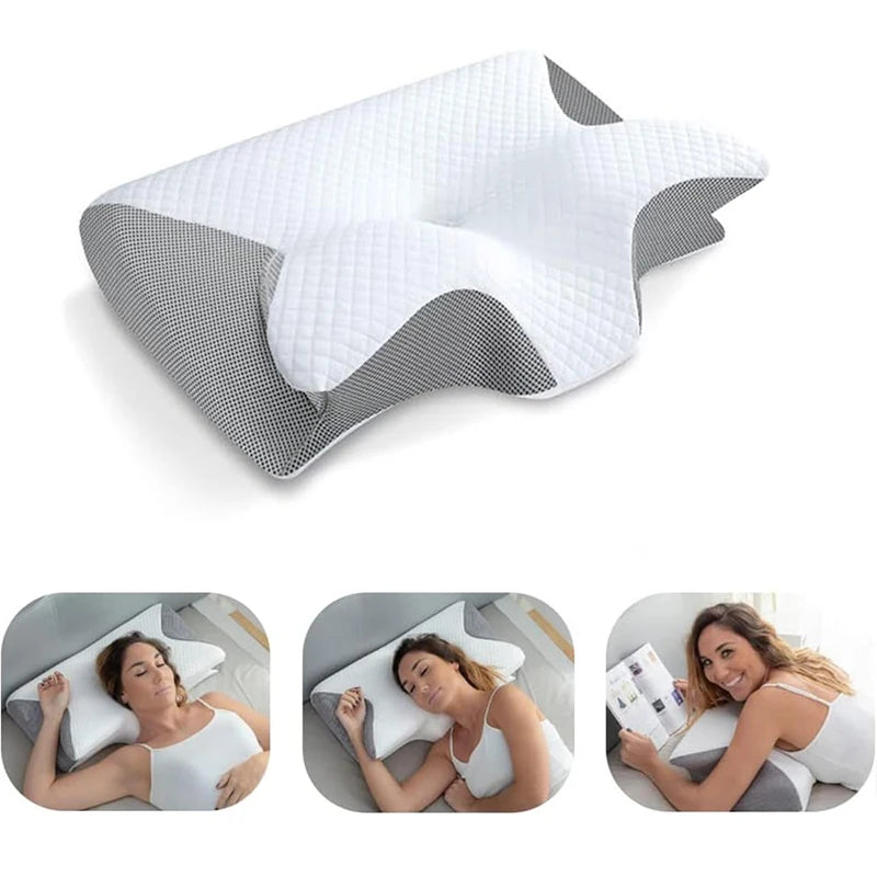 Ergonomic Memory Foam Pillow (2-in-1)