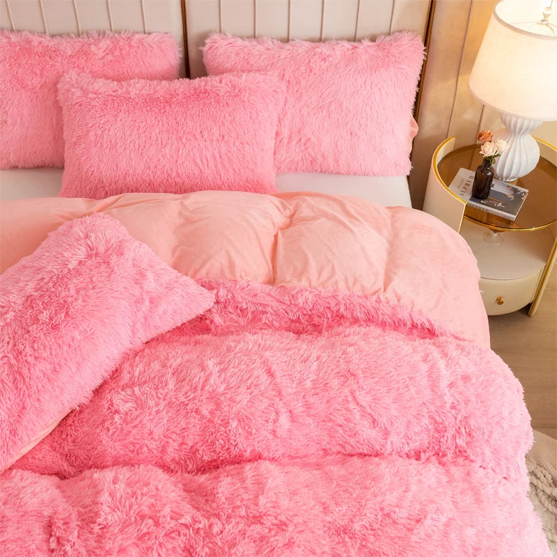 3-Piece Luxurious Plush Duvet Cover Set – Ultra-Soft Faux Fur Comfort