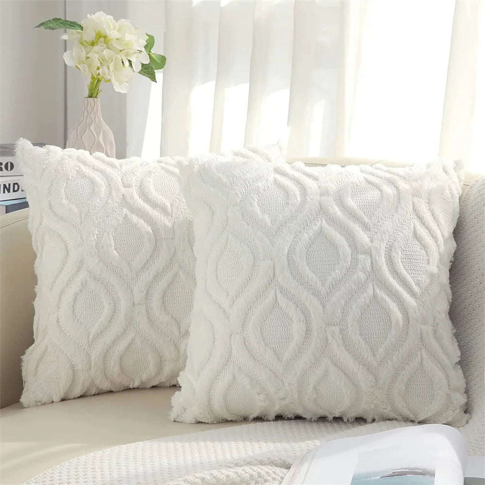 Cotton Plush Pillow Cover