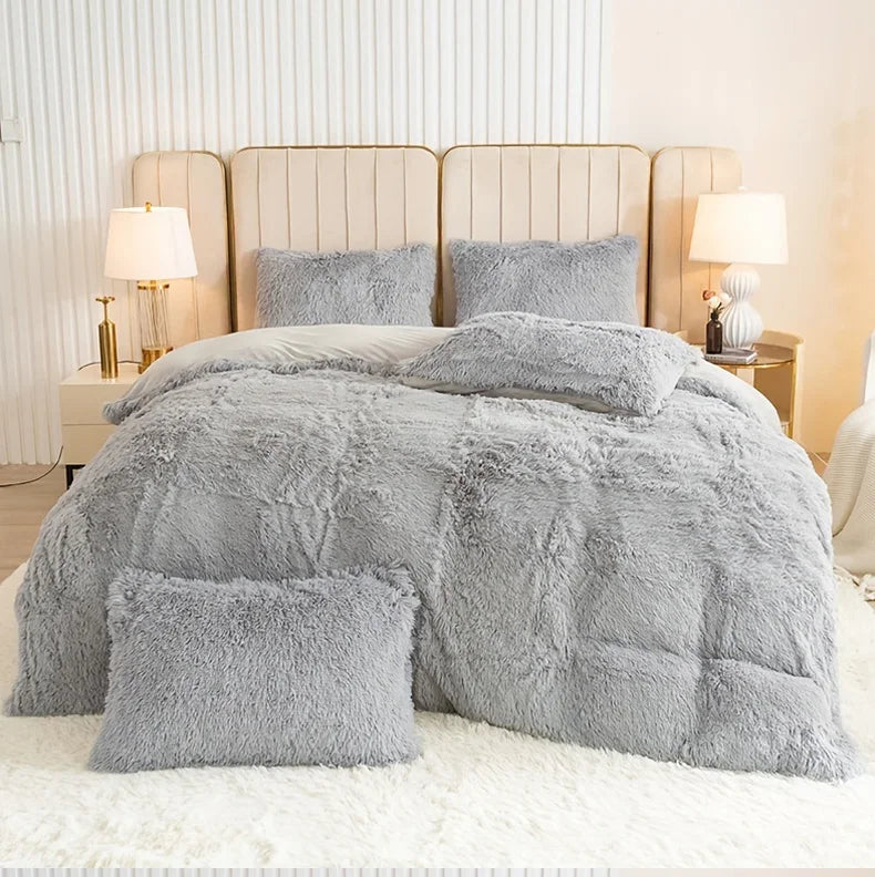 3-Piece Luxurious Plush Duvet Cover Set – Ultra-Soft Faux Fur Comfort