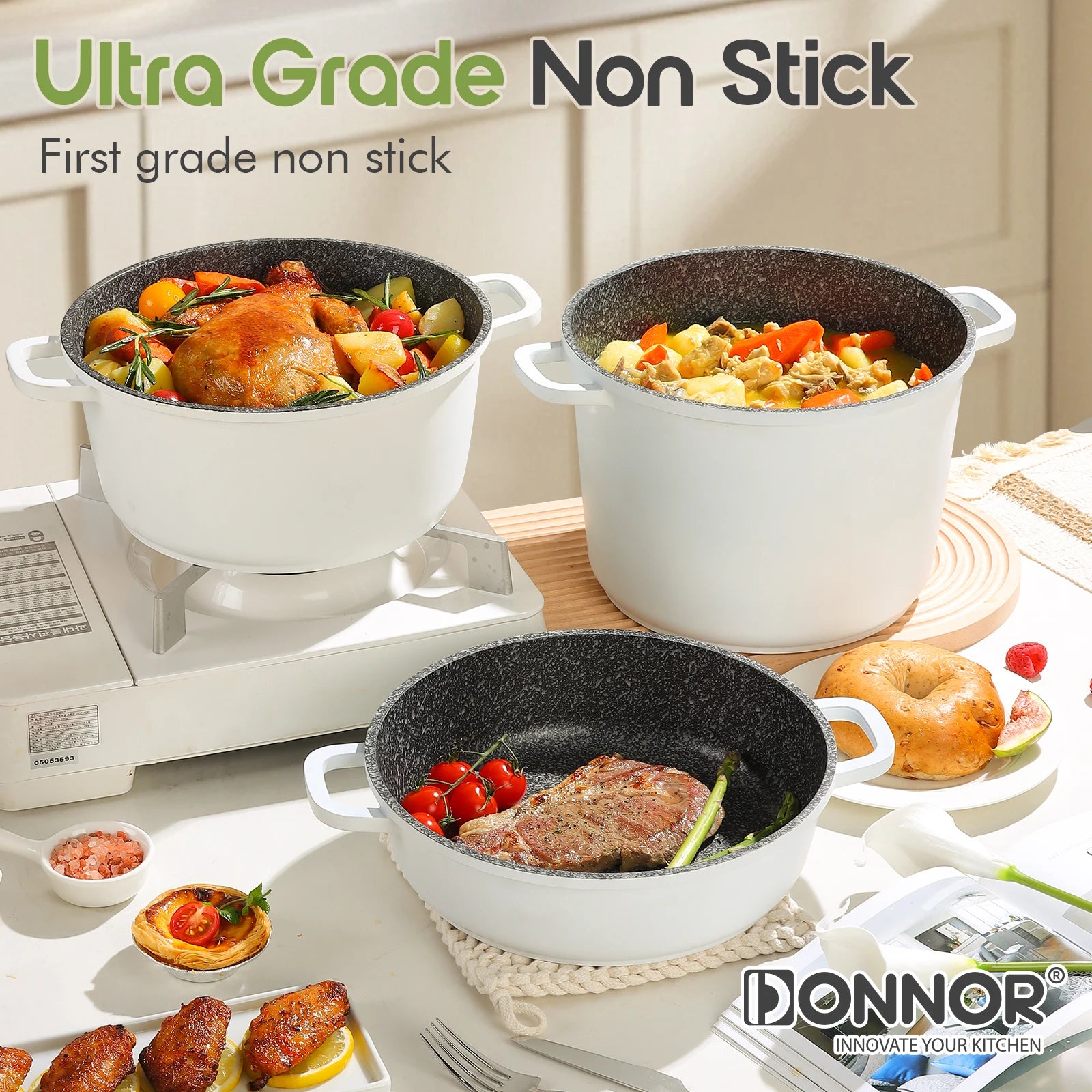 DONNOR Lightweight Non-stick Cookware Set