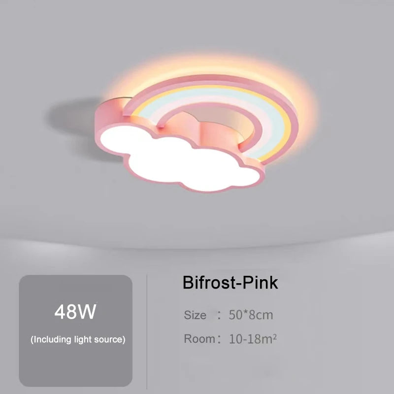Cartoon Rainbow Clouds Ceiling Lamp