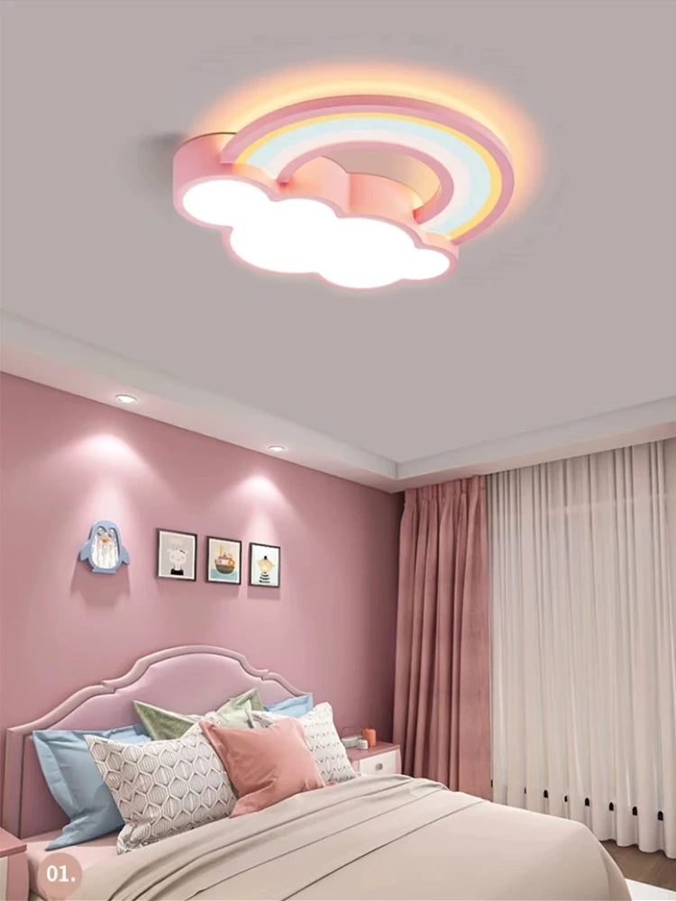 Cartoon Rainbow Clouds Ceiling Lamp