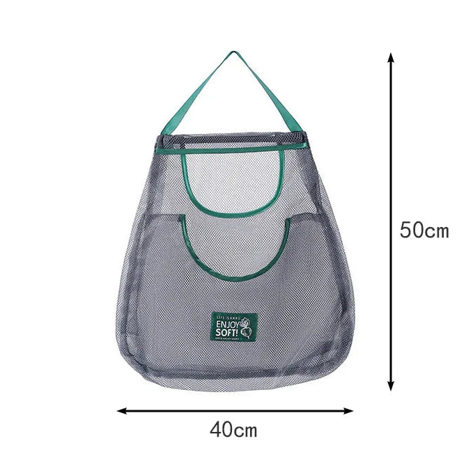 Reusable Hanging Mesh Storage Bags for Fruits & Vegetables