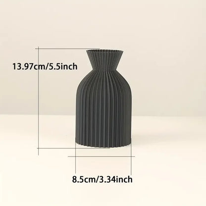 Sleek Black Plastic Vase – Boho Chic Décor