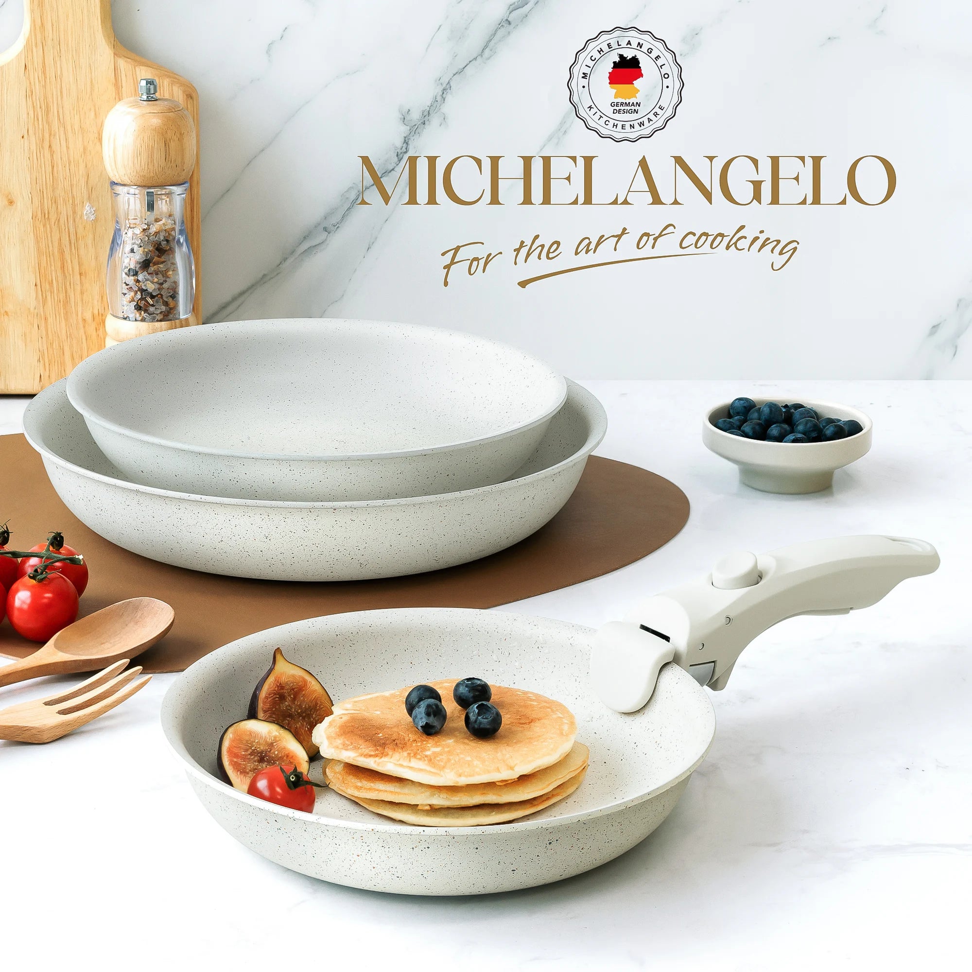 MICHELANGELO Non Stick Frying Pan Set