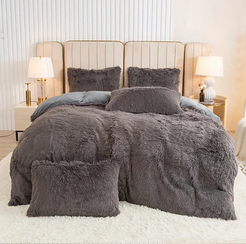 3-Piece Luxurious Plush Duvet Cover Set – Ultra-Soft Faux Fur Comfort