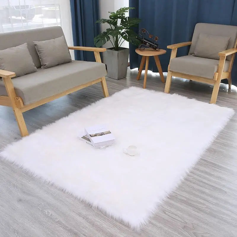 Luxu Fluffy Artificial Wool Rug
