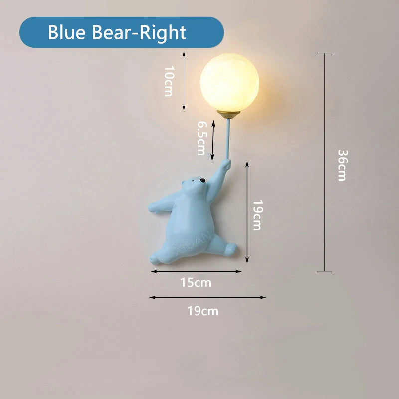 LED Teddy Bear Wall Lamp