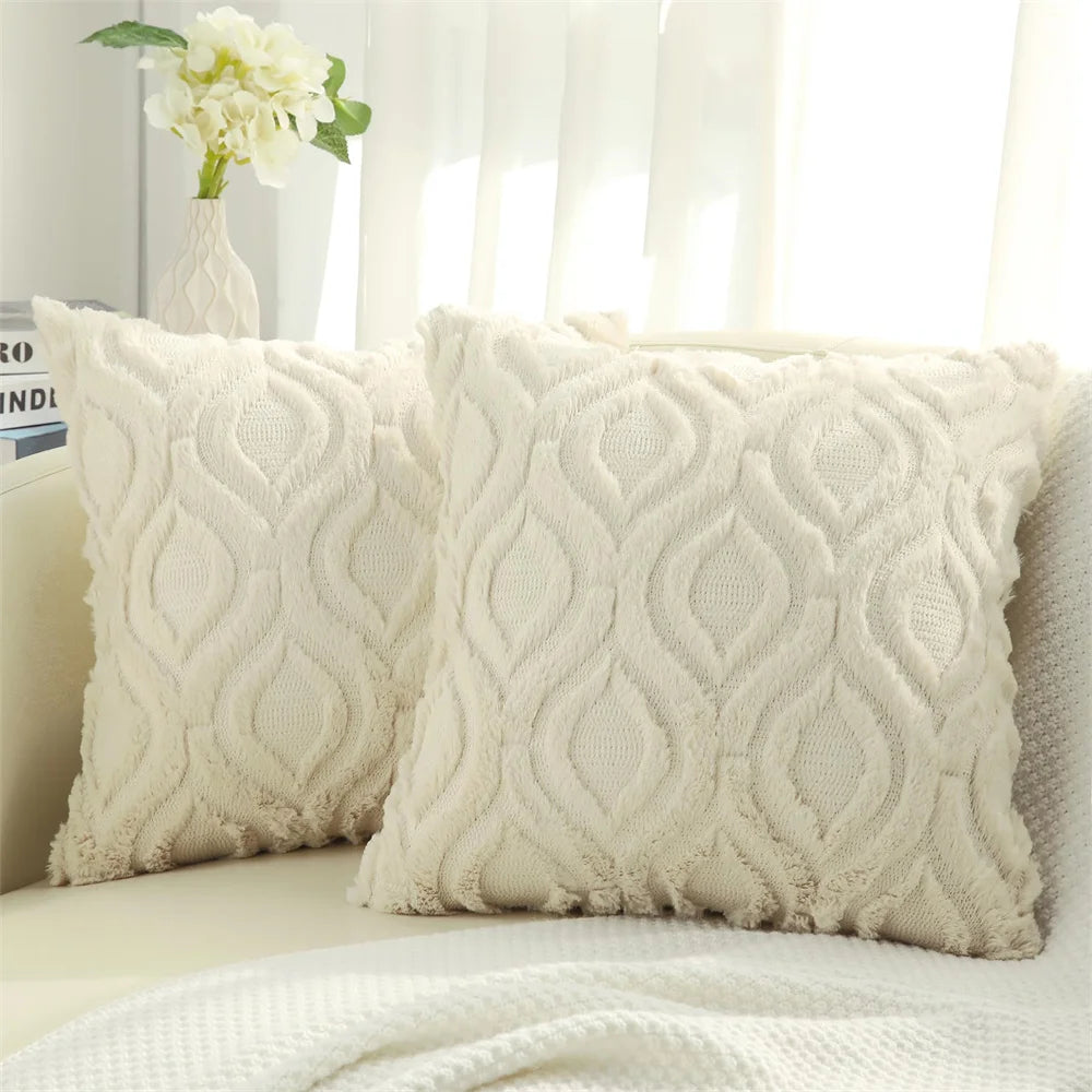 Cotton Plush Pillow Cover