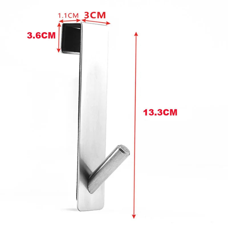 Stainless Steel Over-Door Towel & Robe Hook – S-Shape Hanger