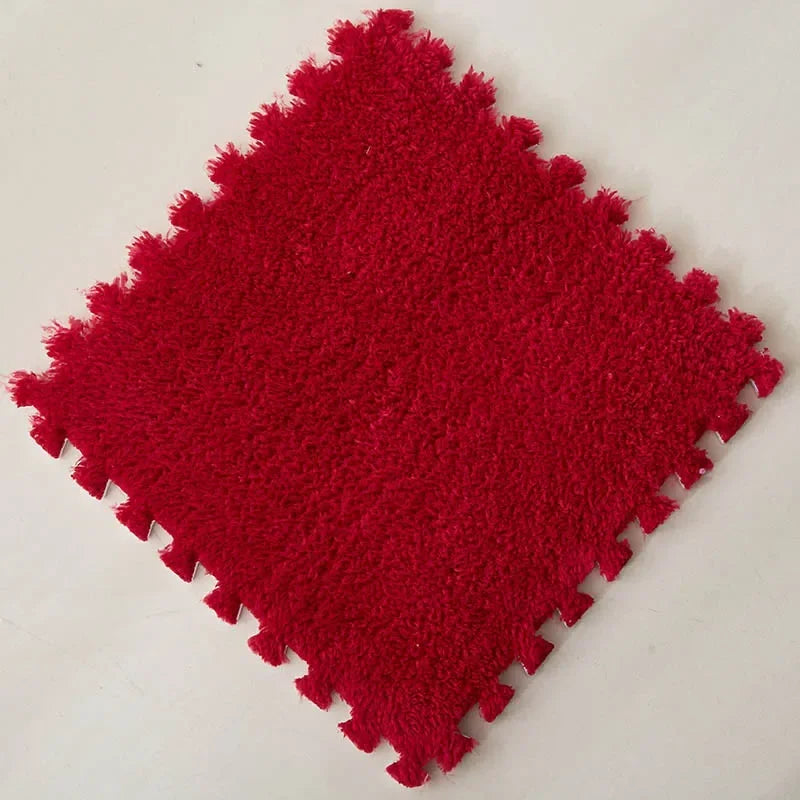 Soft Plush Interlocking Play Mat Tiles (30 × 30 cm)