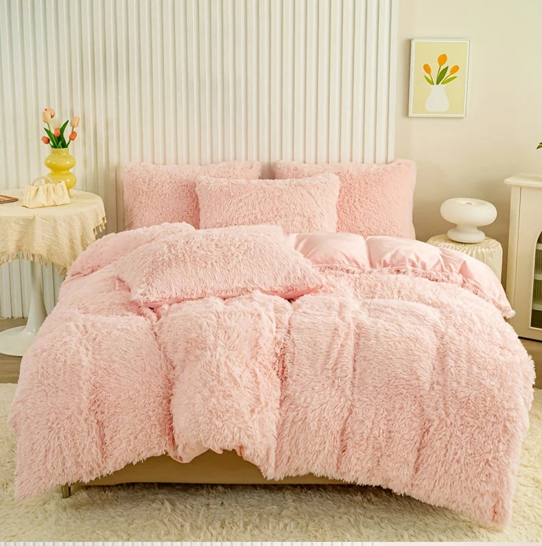 3-Piece Luxurious Plush Duvet Cover Set – Ultra-Soft Faux Fur Comfort