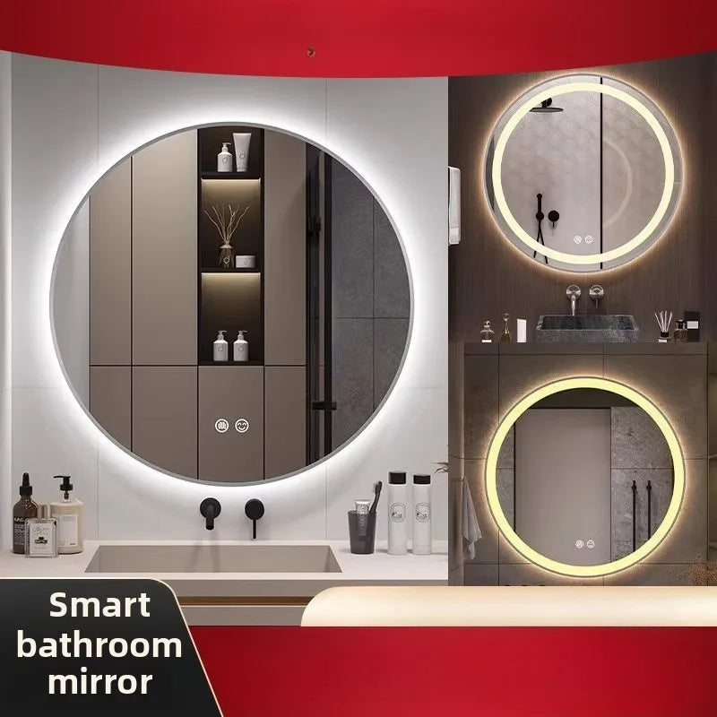 Smart LED Bathroom Mirror – Anti-Fog, Touch Control