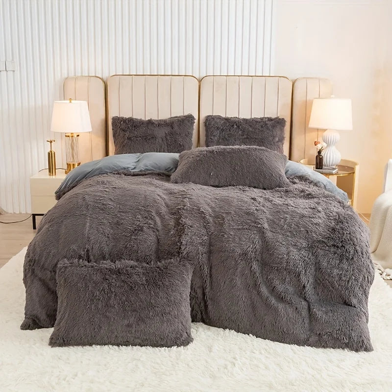 3-Piece Luxurious Plush Duvet Cover Set – Ultra-Soft Faux Fur Comfort