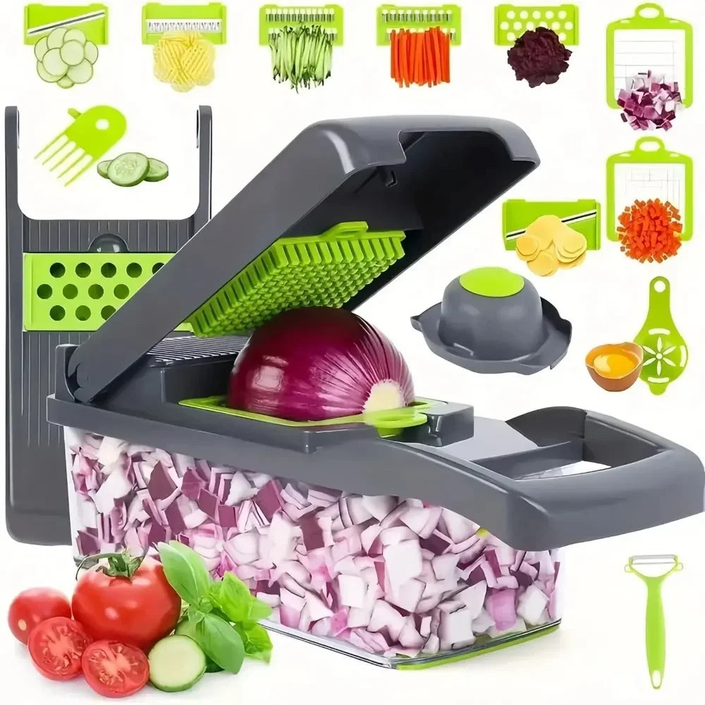 Multifunctional Vegetable Chopper – 14/16 in 1 Kitchen Tool