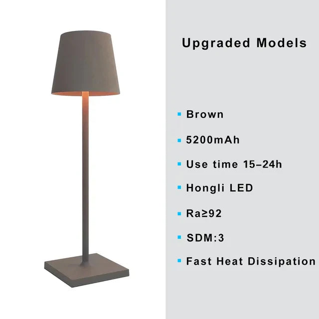 Rechargeable 3-Color LED Desk Lamp – Portable, Dimmable & Stylish