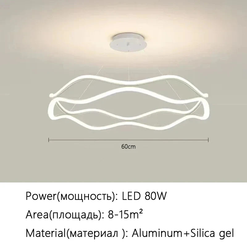 Modern Minimalist LED Chandelier – Nordic Luxury Ceiling Light