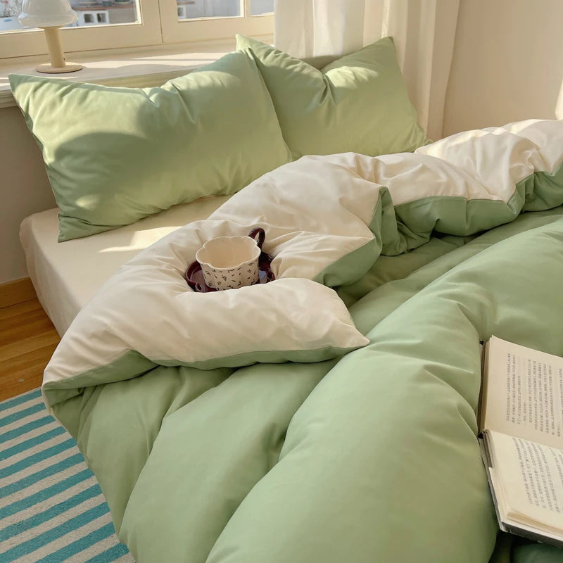 4-Piece 100% Cotton Bedding Set – Soft, Breathable & Premium Quality