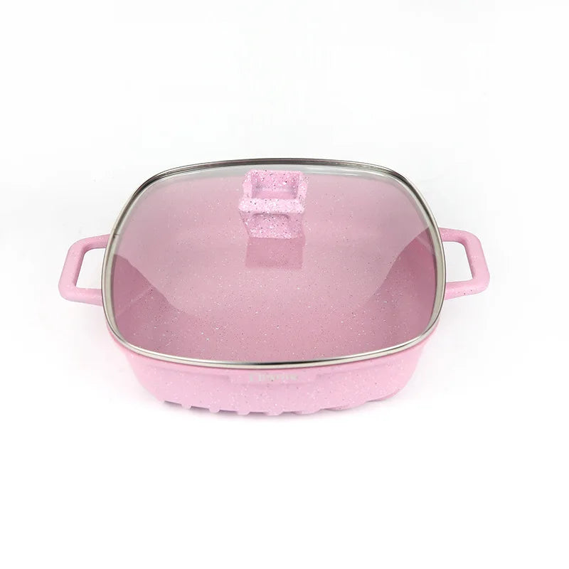 Premium Marble & Granite Non-Stick Cookware Set – Even Heating, Stylish Design