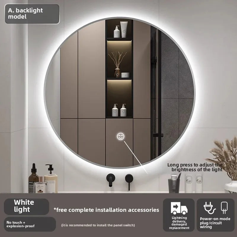 Smart LED Bathroom Mirror – Anti-Fog, Touch Control