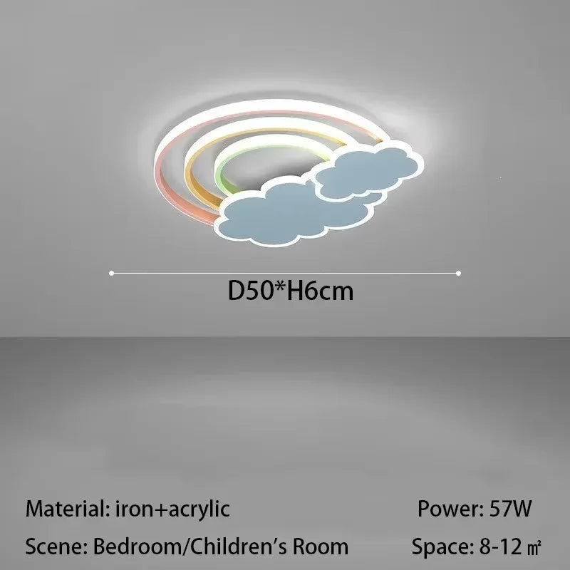 Cartoon Rainbow Clouds Ceiling Lamp