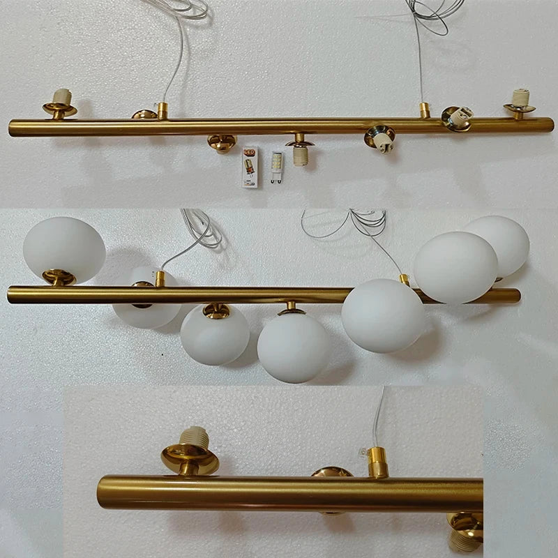 Starry Sky Glass Bubble Pendant Light – Nordic Modern LED Chandelier