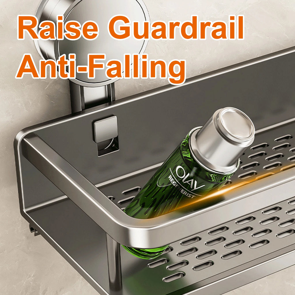 No-Drill Bathroom Suction Shelf – Space-Saving Storage