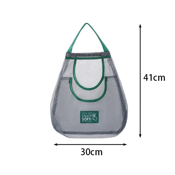 Reusable Hanging Mesh Storage Bags for Fruits & Vegetables