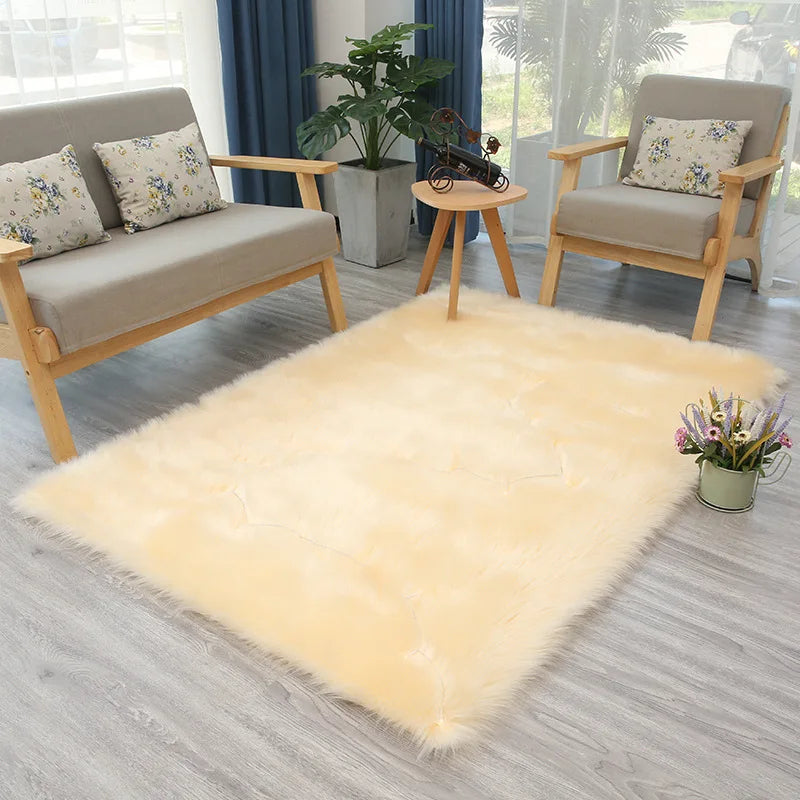 Luxu Fluffy Artificial Wool Rug