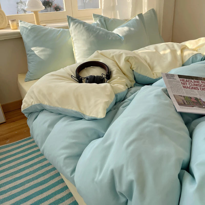 4-Piece 100% Cotton Bedding Set – Soft, Breathable & Premium Quality