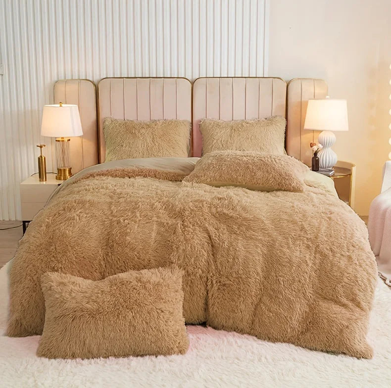 3-Piece Luxurious Plush Duvet Cover Set – Ultra-Soft Faux Fur Comfort