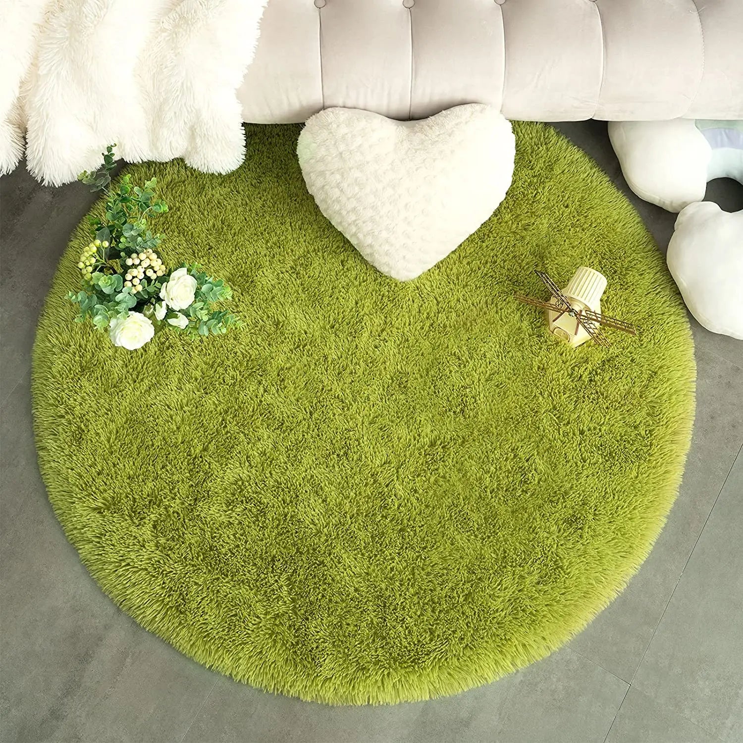 Fluffy Round Area Rug