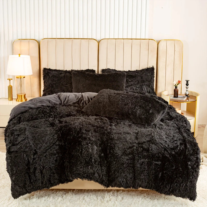3-Piece Luxurious Plush Duvet Cover Set – Ultra-Soft Faux Fur Comfort