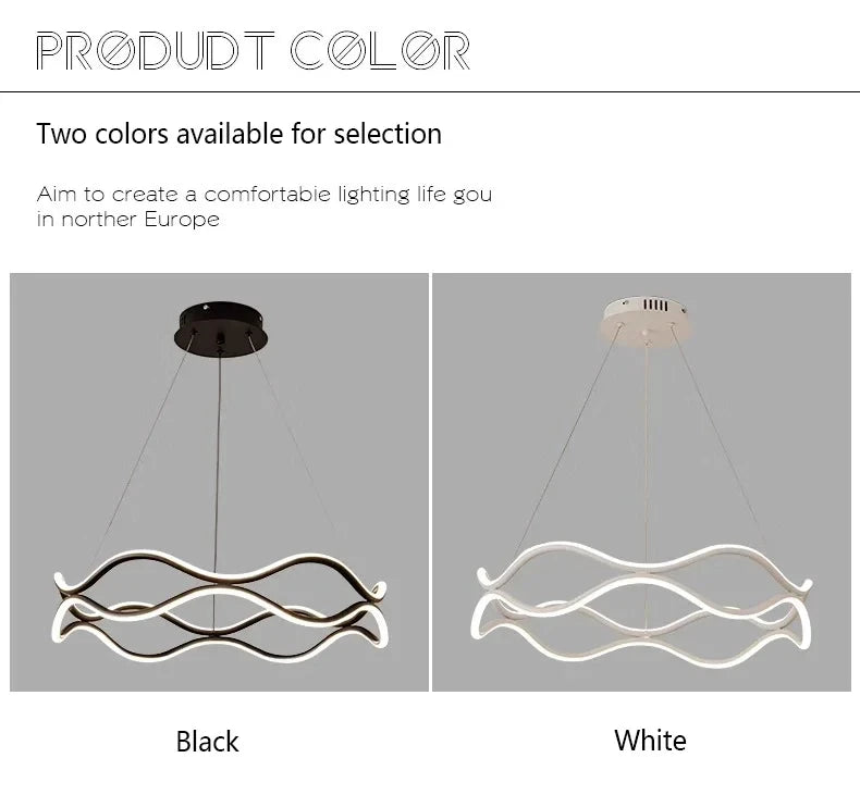 Modern Minimalist LED Chandelier – Nordic Luxury Ceiling Light