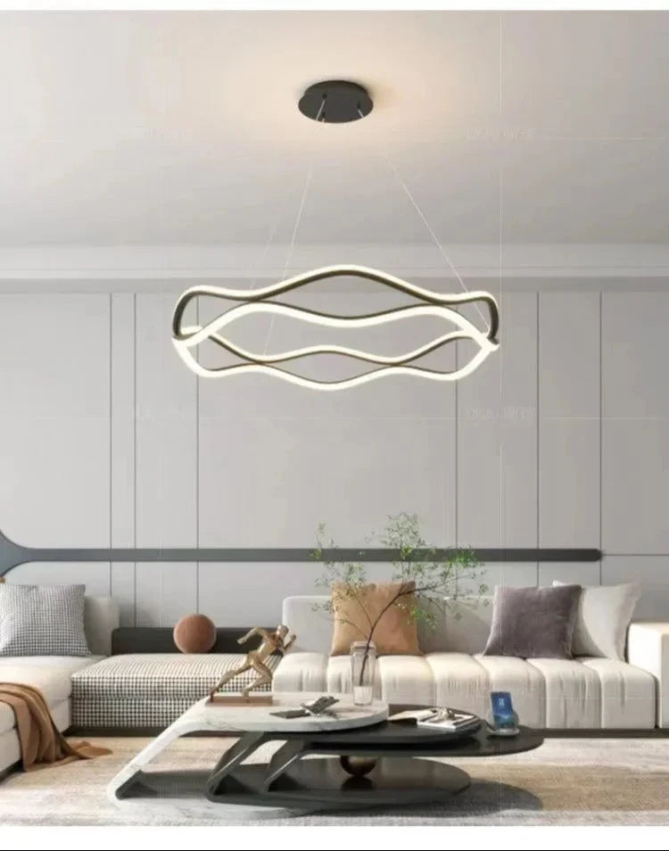 Modern Minimalist LED Chandelier – Nordic Luxury Ceiling Light