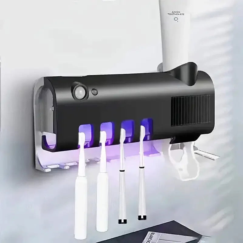 Wall-Mounted Solar UV Toothbrush Sterilizer