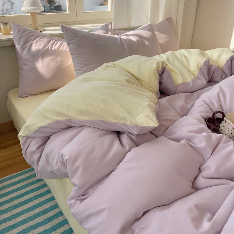 4-Piece 100% Cotton Bedding Set – Soft, Breathable & Premium Quality