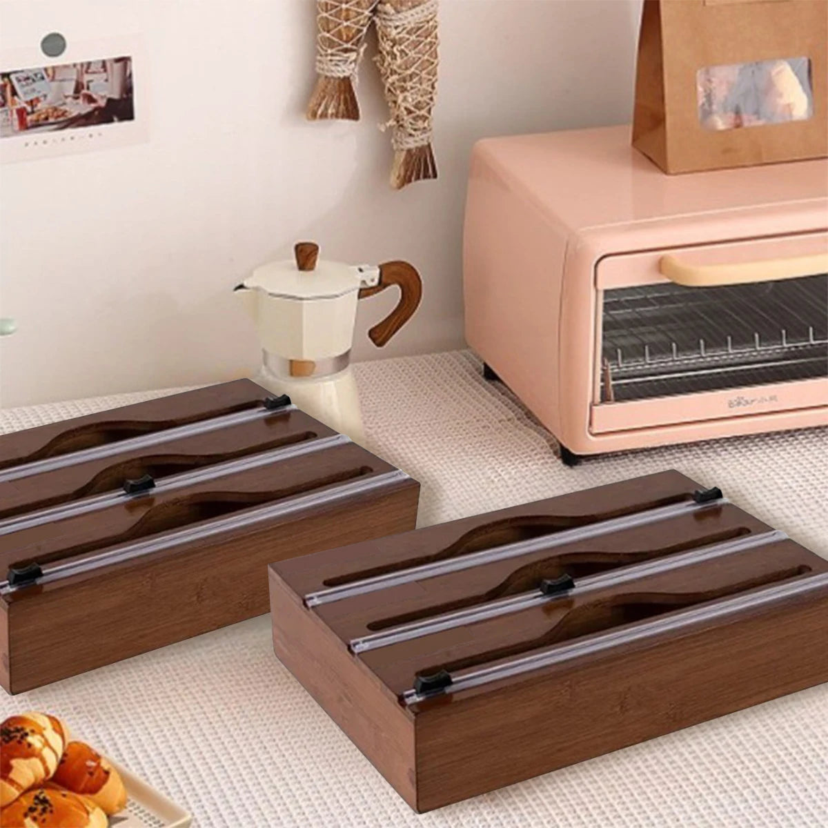 Bamboo Kitchen Wrap Dispenser