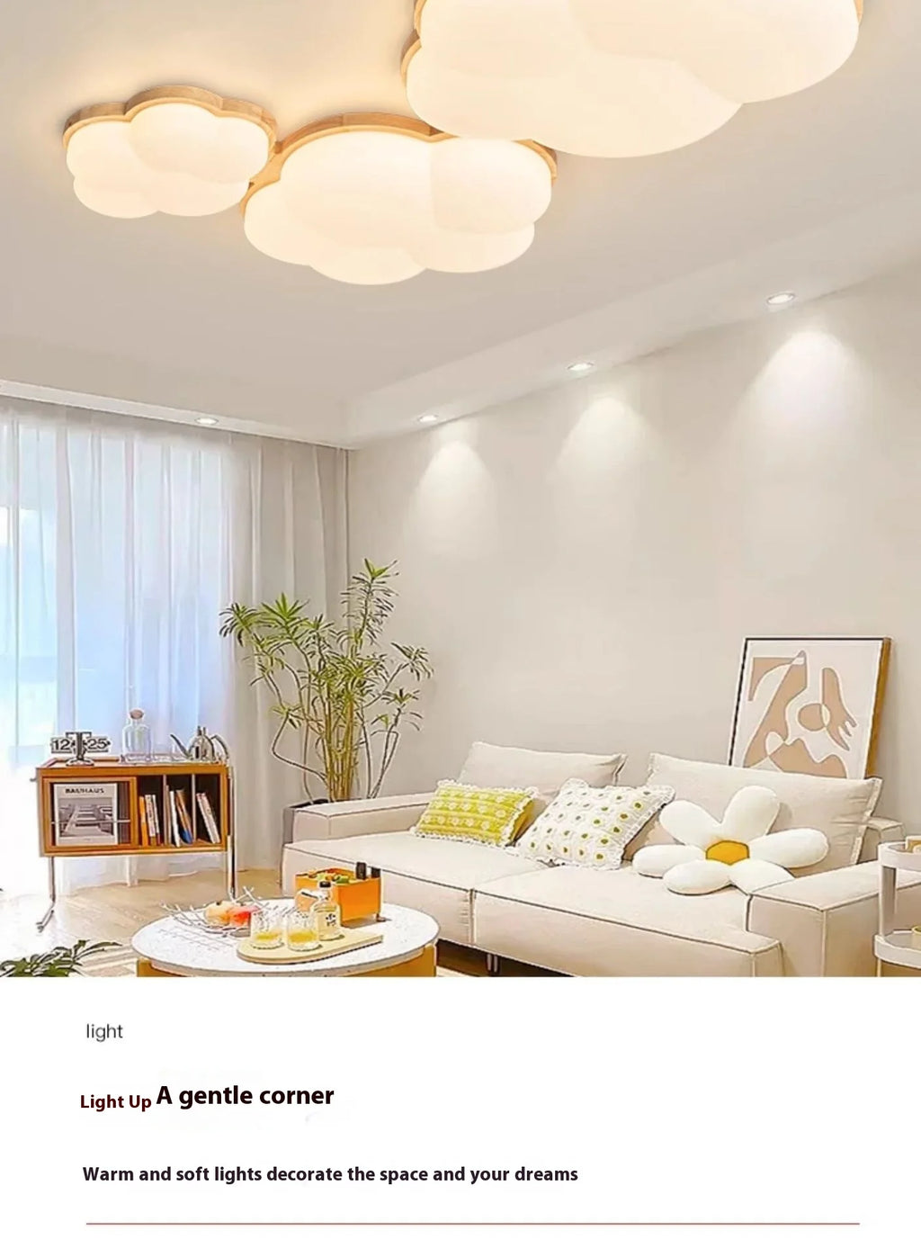 Nordic Wood Grain Flush Creative Lighting Fixture