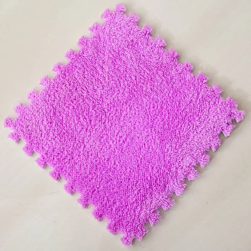 Soft Plush Interlocking Play Mat Tiles (30 × 30 cm)