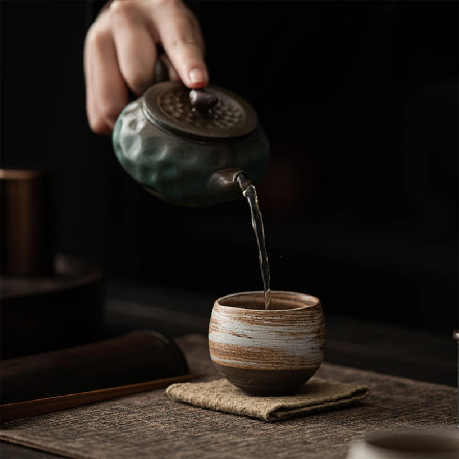 80ml Japanese-Style Handmade Stoneware Tea Cup